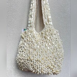 Elegant Pearl Beaded Handbag